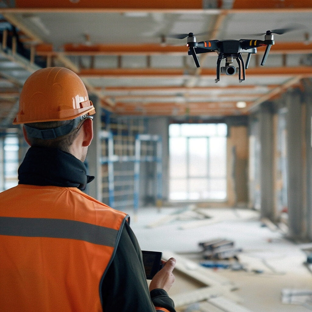 Drone Surveillance on construction site